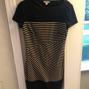 Black & gold tshirt dress
